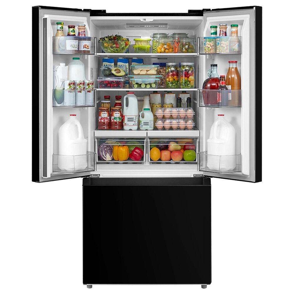 Midea 18 Cu. Ft. French Door Refrigerator in Black, , large