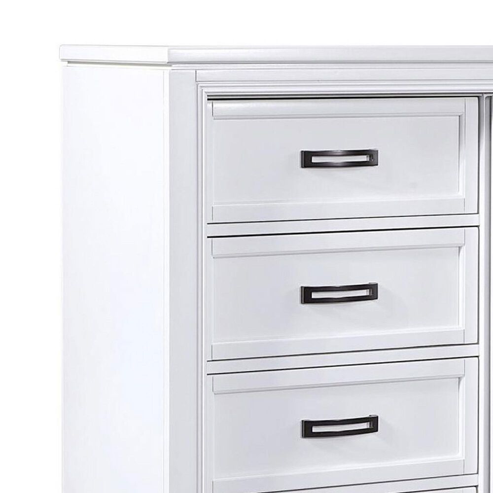 Riva Ridge Hyde Park 6-Drawer Sliding Door Chest in White, , large