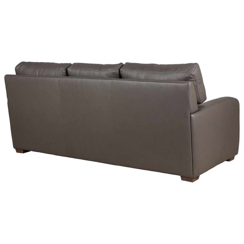 American Leather Camryn 83&quot; 3-Seat Leather Sofa in Bison Charcoal, , large