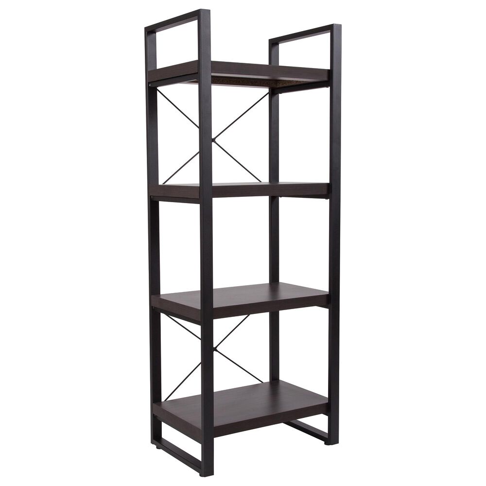 Flash Furniture Thompson 4-Shelf Storage Bookcase in Gray, , large
