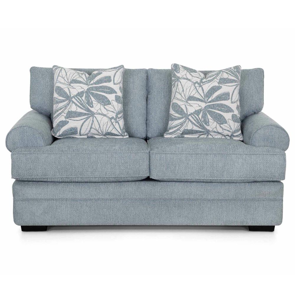 Moore Furniture Morgan Stationary Loveseat in Cakepop Chambray, , large