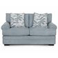 Moore Furniture Morgan Stationary Loveseat in Cakepop Chambray, , large
