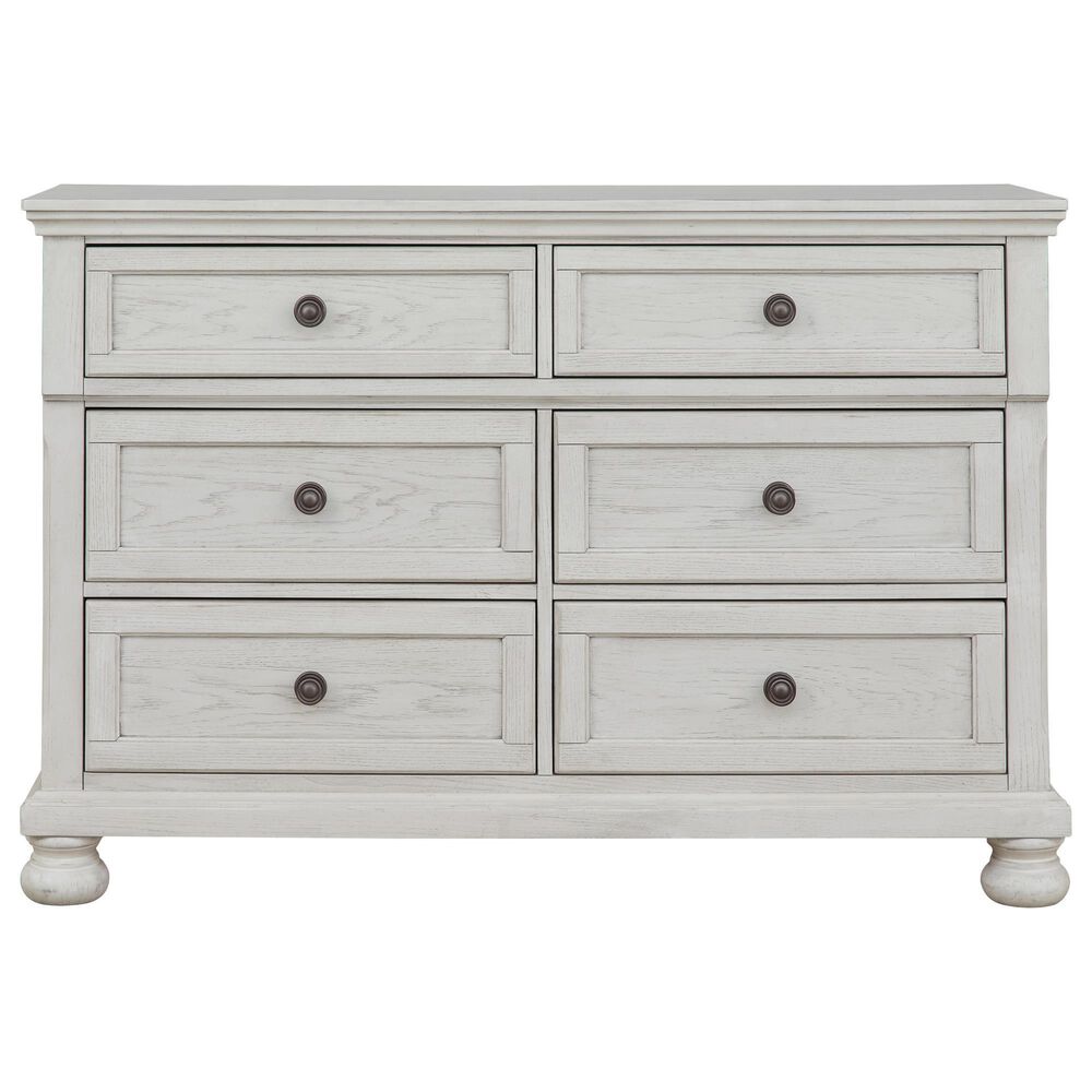 Ashley Robbinsdale 4-Piece Full Storage Bedroom Set in Antique White, , large