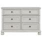 Ashley Robbinsdale 4-Piece Full Storage Bedroom Set in Antique White, , large