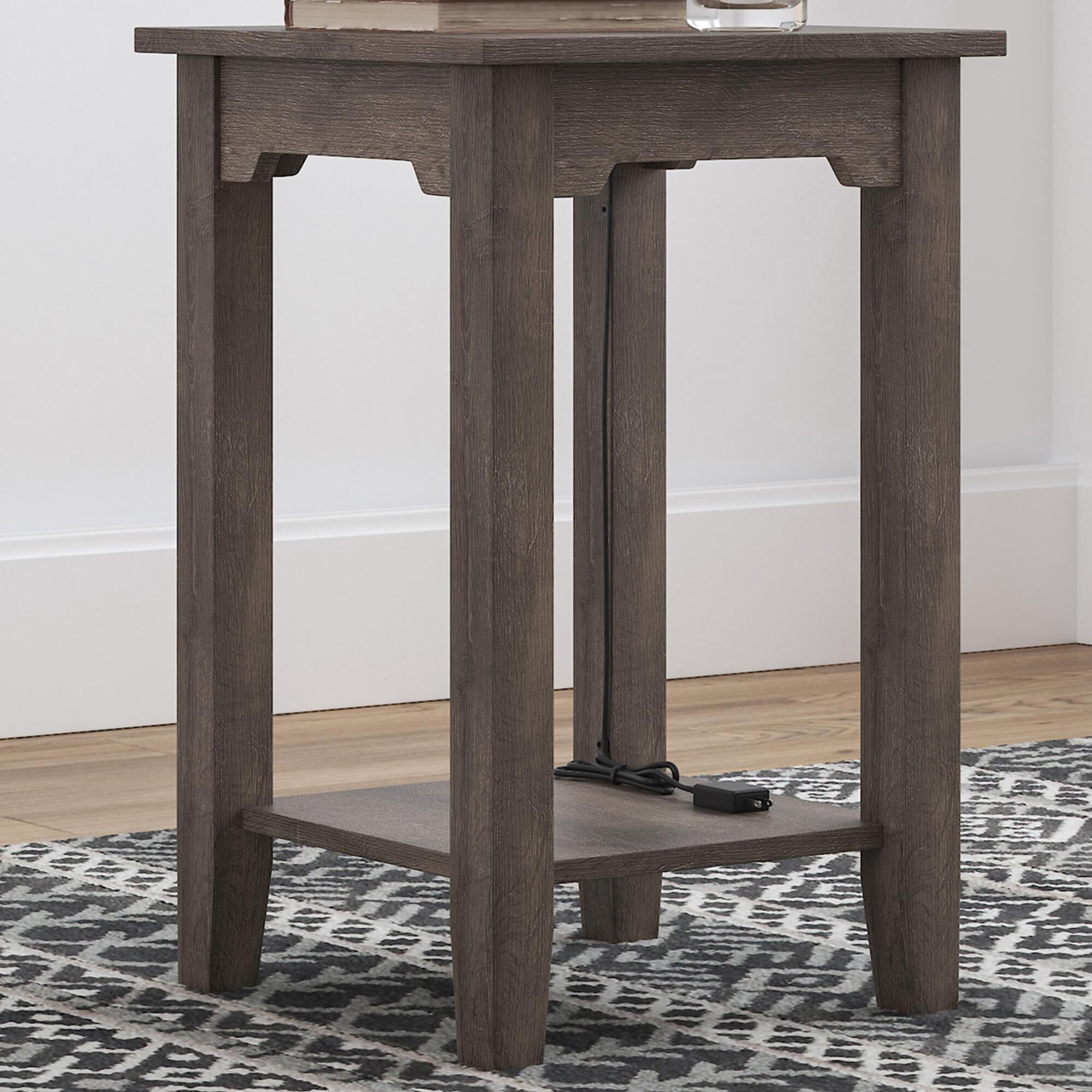 Chair side table on sale with usb port