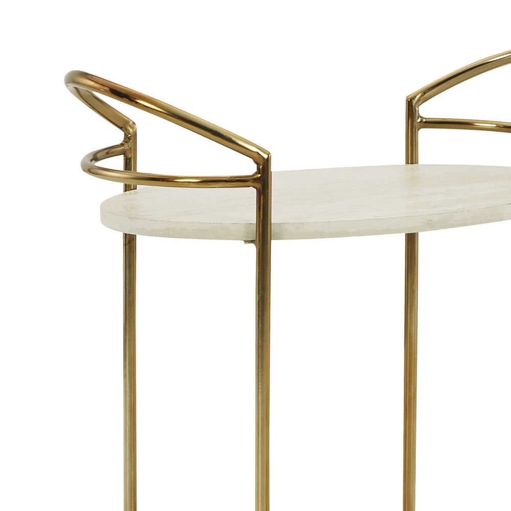 Ashley Tarica Bar Cart in Cream and Gold, , large