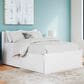 Ashley Onita Full Panel Platform Bed with 1 Side Storage in White, , large