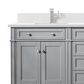 James Martin Vanities Brittany 72" Double Bathroom Vanity in Urban Gray with 3 cm White Zeus Quartz Top and Rectangular Sinks, , large