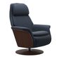 Stressless Leather Swivel Recliner in Paloma Oxford Blue, , large