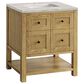 James Martin Vanities Breckenridge 30" Single Bathroom Vanity in Light Natural Oak with 3 cm Victorian Silver Quartz Top and Rectangular Sink, , large