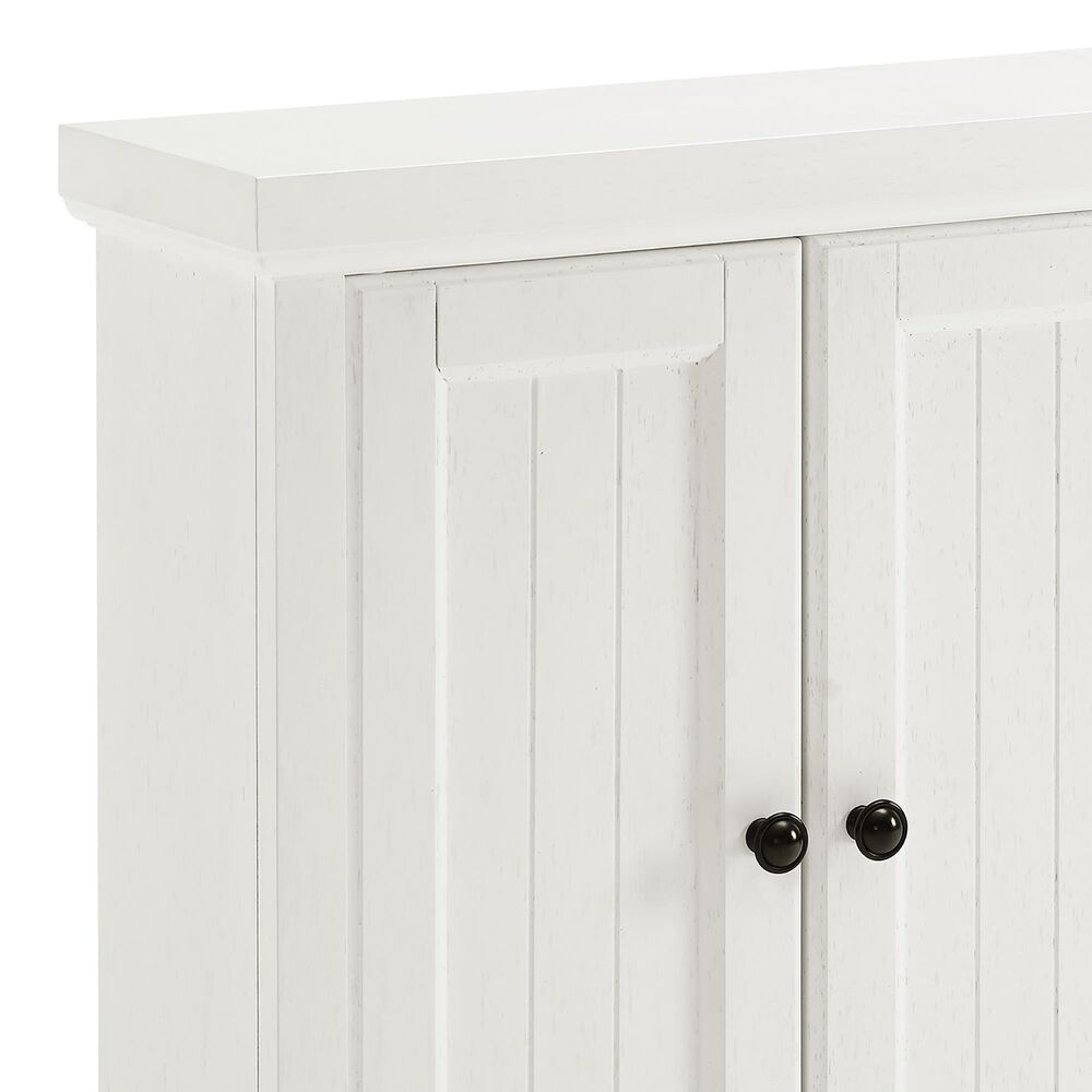 Crosley Furniture Seaside Wall in Distressed White Nebraska