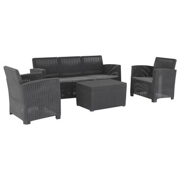 Rta Alta 4-Piece Patio Chat Set in Black, , large