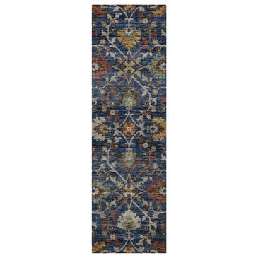 Dalyn Rug Company Silk Road Navy, Copper, Gold, Beige, Sage and Brown 2"3" x 7"6" Runner, , large
