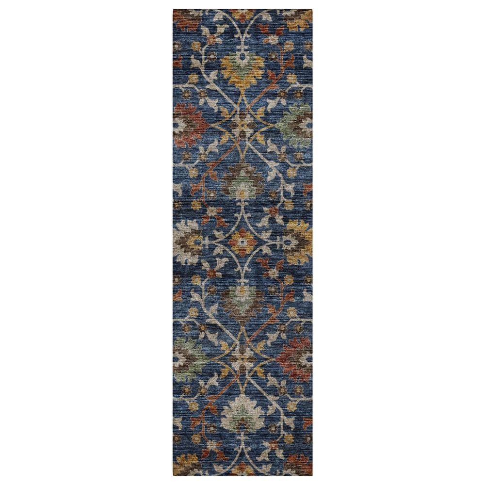 Dalyn Rug Company Silk Road Navy, Copper, Gold, Beige, Sage and Brown 2"3" x 7"6" Runner, , large
