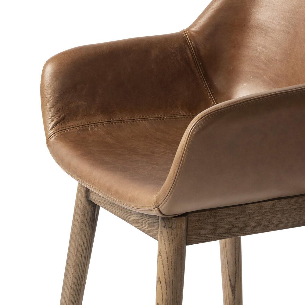 Four Hands Hannah Swivel Counter Stool in Amber Ash, , large