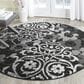 Safavieh Adirondack ADR114A-4R 4" x 4" Black/Silver Round Rug, , large