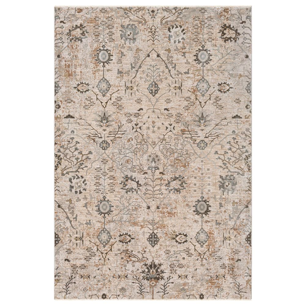 Surya Brunswick 6"7" x 9"6" Ivory, Gray and Green Area Rug, , large
