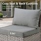 HOMLUX 6-Piece Outdoor Wicker Sectional Patio Furniture Set in Dark Gray, , large