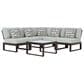 Ashley Beachloft 6-Piece Outdoor Sectional with Table in Gray, , large
