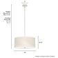 Hunter Solhaven 3-Light Mini Pendant with Bleached Alder Shade in Brushed Nickel, , large
