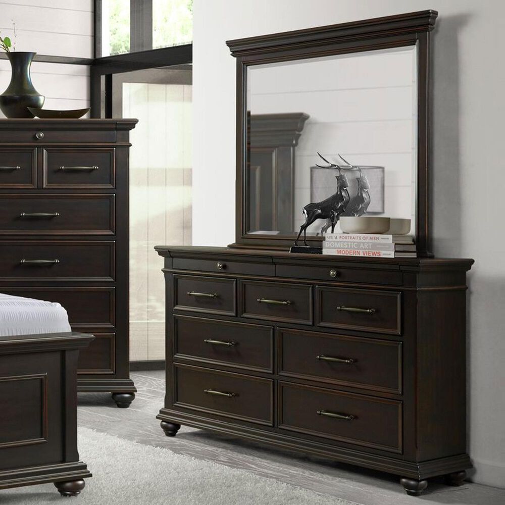 Mayberry Hill Slater Dresser and Mirror in Black, , large