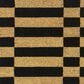 Balta Rugs Checkerboard Stripe Black 1"6" x 2"6" Door Mat, , large