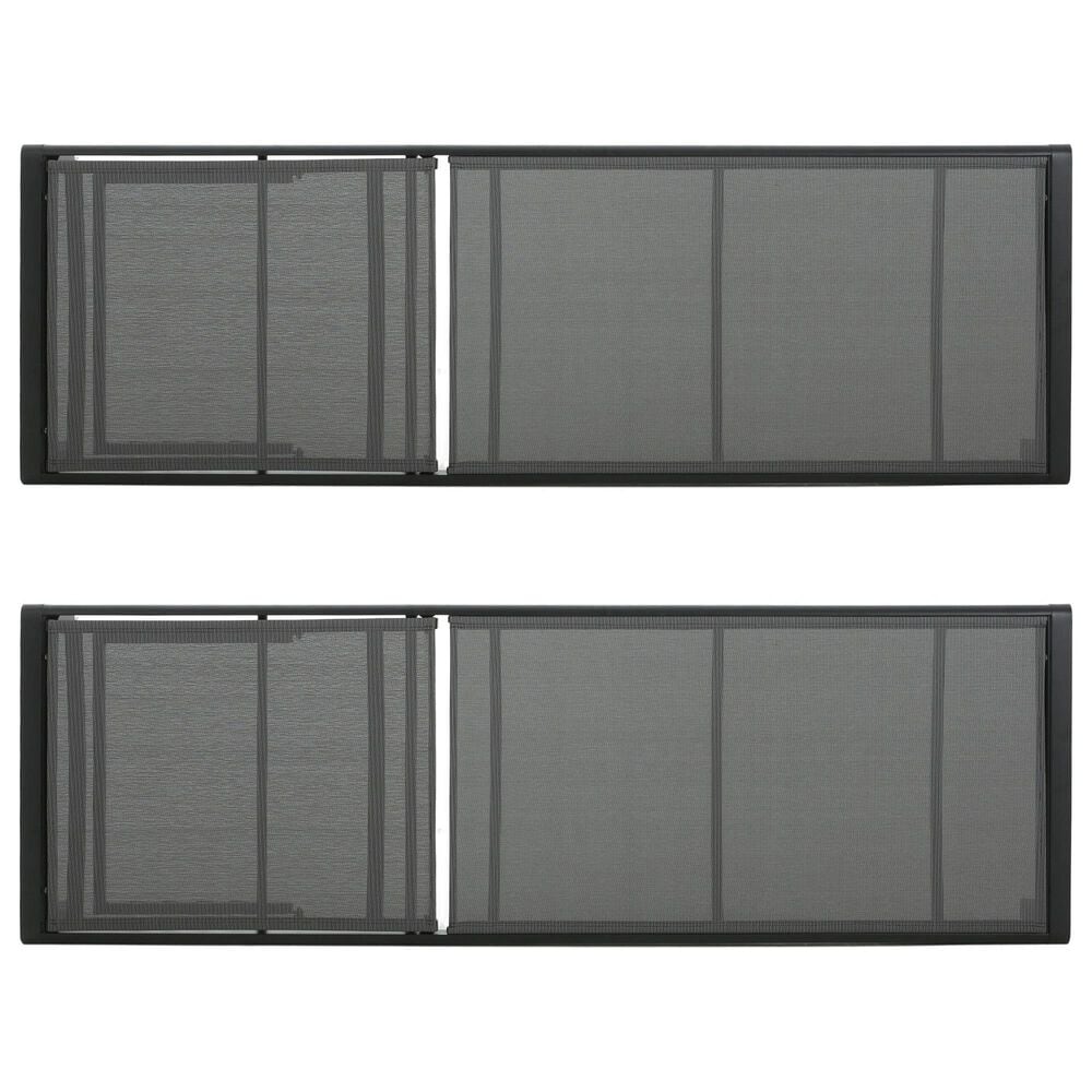 Hearth and Haven Cape Coral Outdoor Chaise Lounge with Adjustable Backrest and Wheels in Black and Gray &#40;Set of 2&#41;, , large