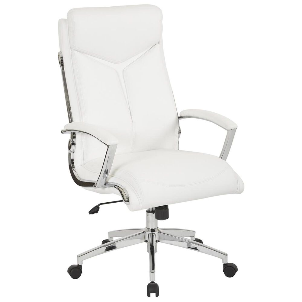OSP Home FL Series High Back Executive Chair in White, , large
