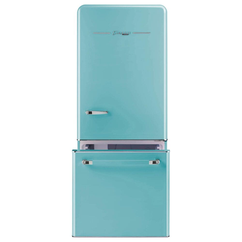 Unique Appliances Classic Retro 18 Cu. Ft Bottom Freezer Refrigerator in Ocean Mist Turquoise, , large
