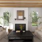 Maple and Jade 29" x 39" Wall Mirror in Distressed Grey and Brown, , large