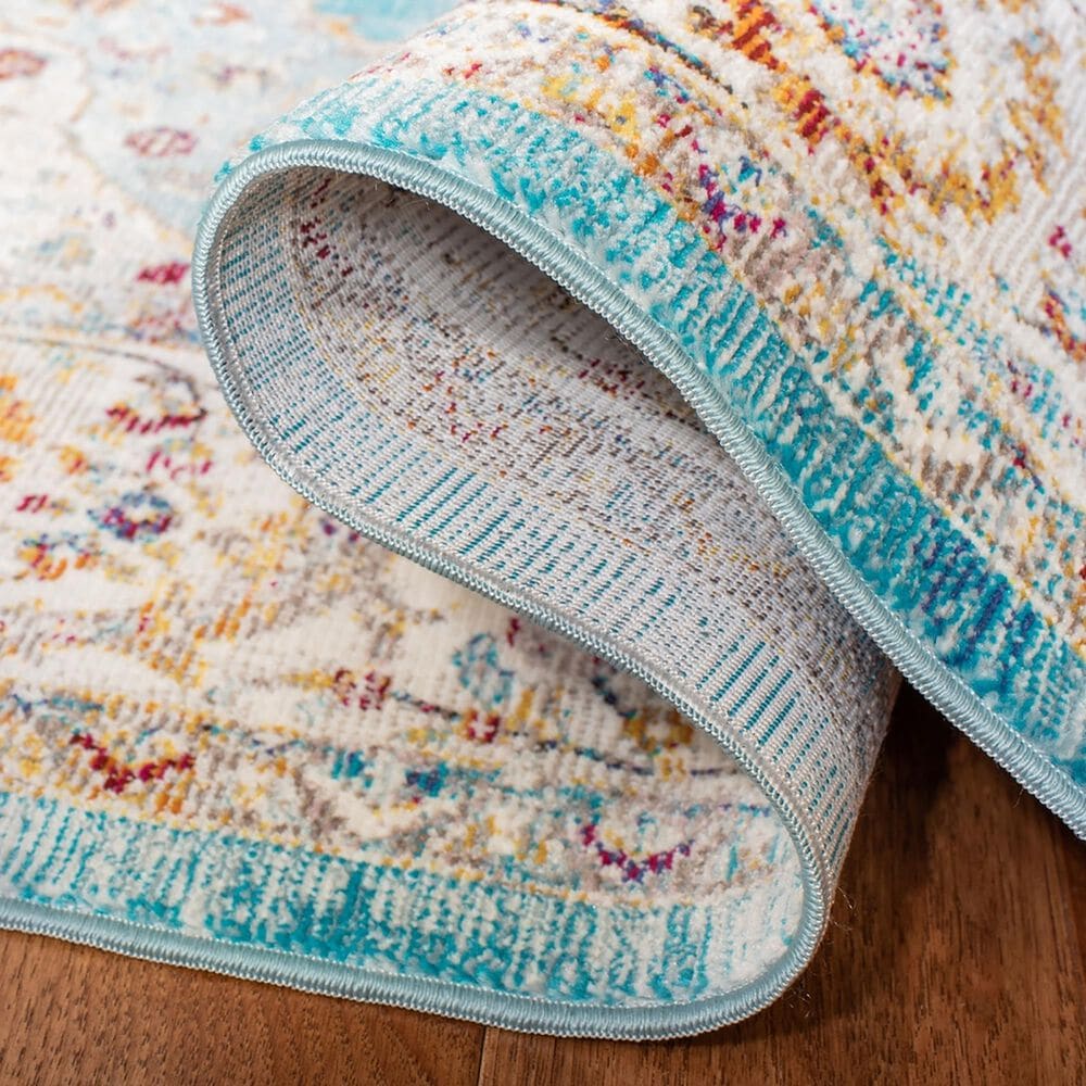 Safavieh Aria ARA116M 2&#39; x 8&#39; Blue and Ivory Runner, , large