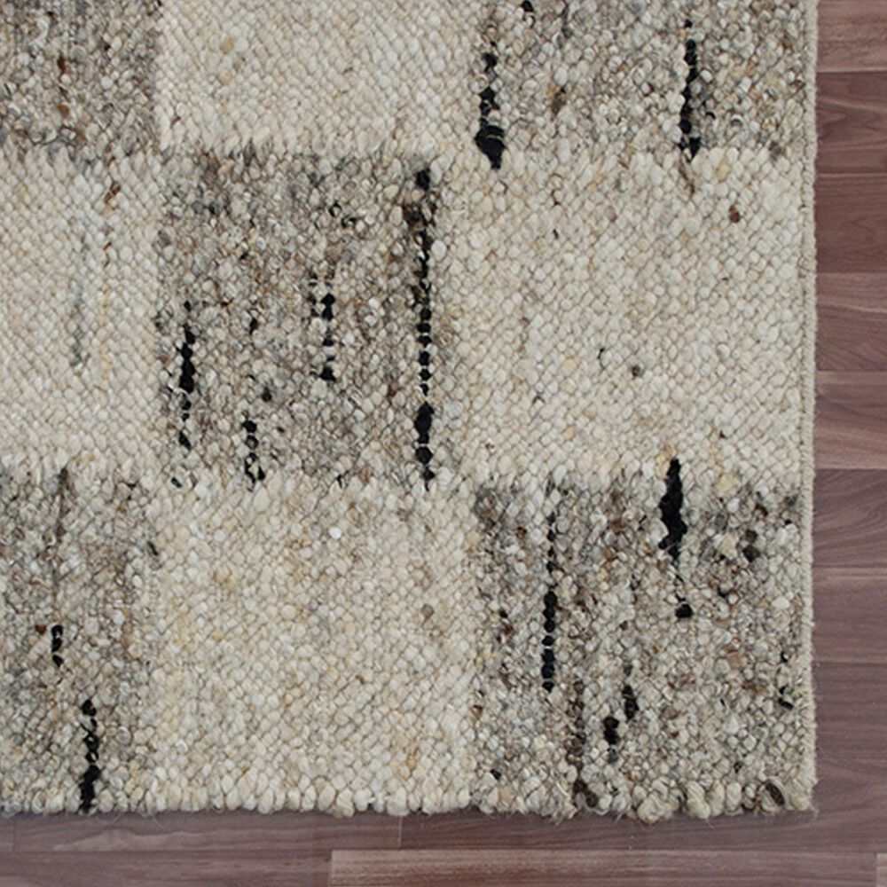 L&amp;R Resources Kingston Geometric 5&#39; x 7&#39;9&quot; White and Black Area Rug, , large
