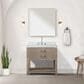 Lexora Home Norwalk 36" Single Bathroom Vanity in Grey Oak with White Carrara Marble Top and Rectangle Sink, , large
