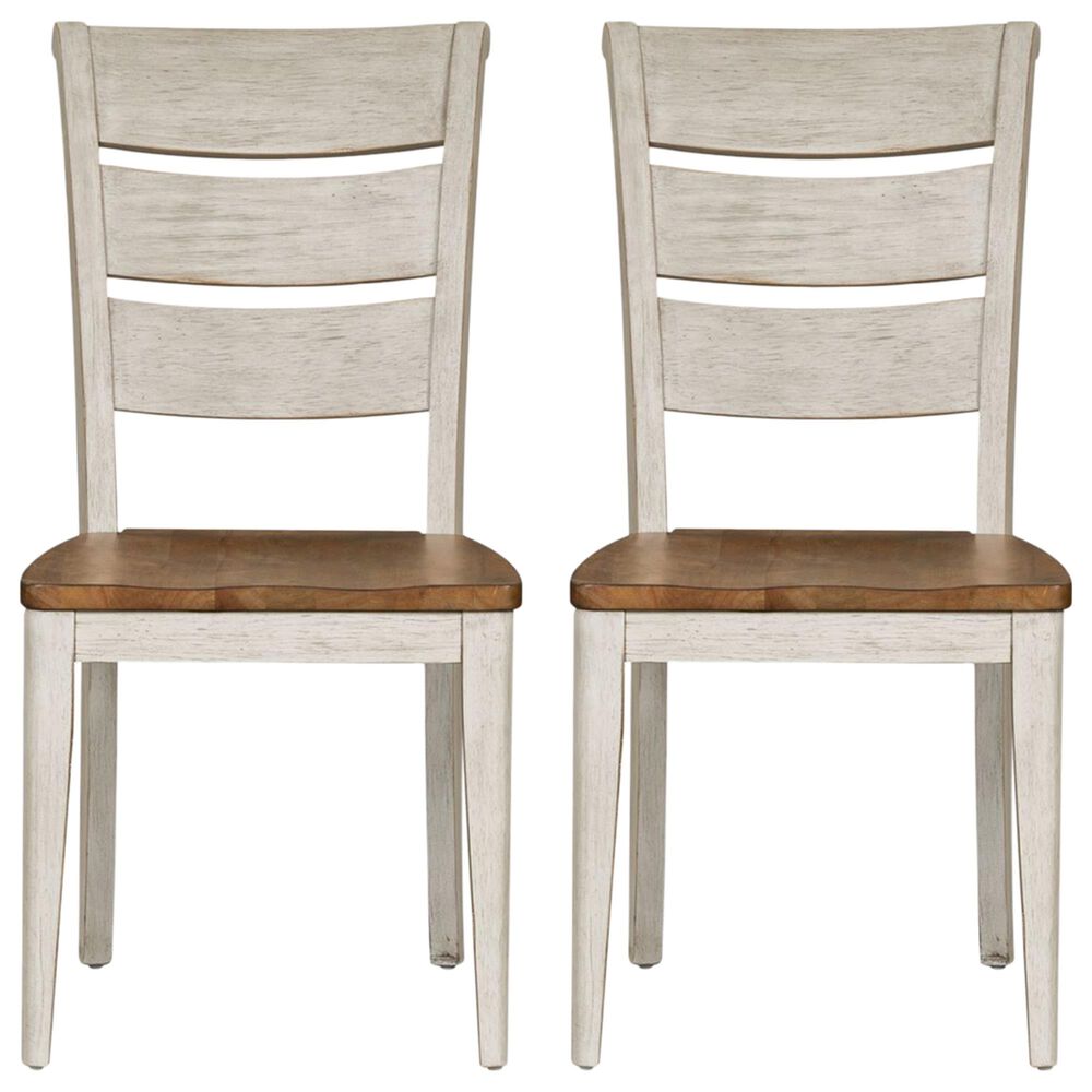 Belle Furnishings Farmhouse Reimagined Side Chair in White &#40;Set of 2&#41;, , large