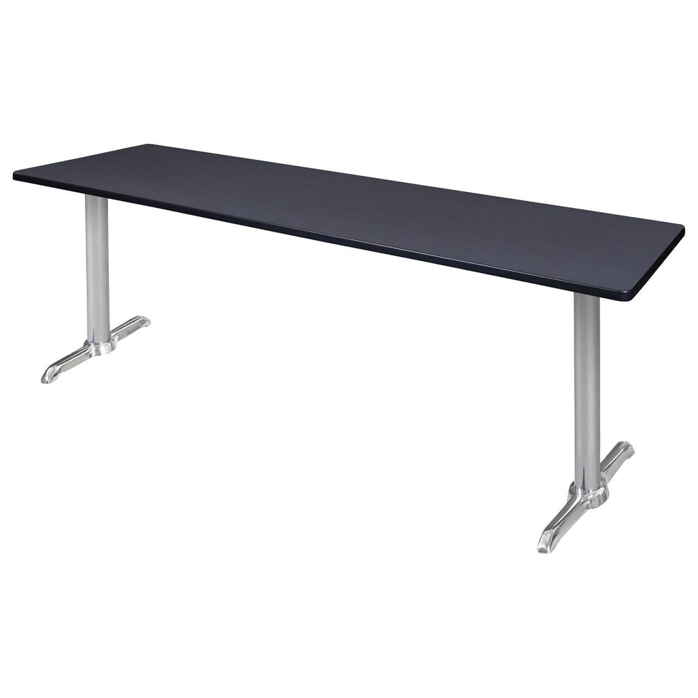 Regency Global Sourcing Via 84" x 24" Training Table in Grey/Chrome, , large