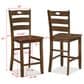 Crown Mark Ashborn 5-Piece Square Counter Height Table Set in Brown, , large