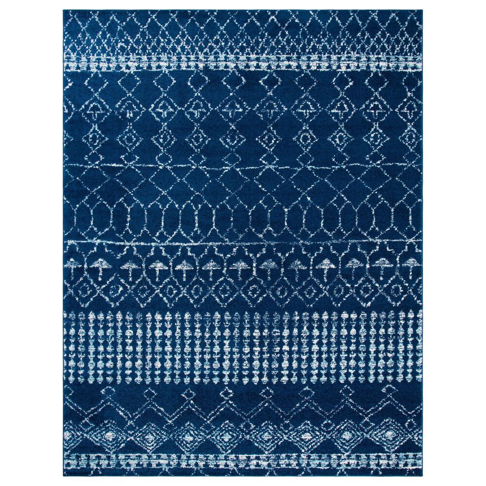 Safavieh Tulum TUL229N 10" x 13" Navy and Ivory Area Rug, , large