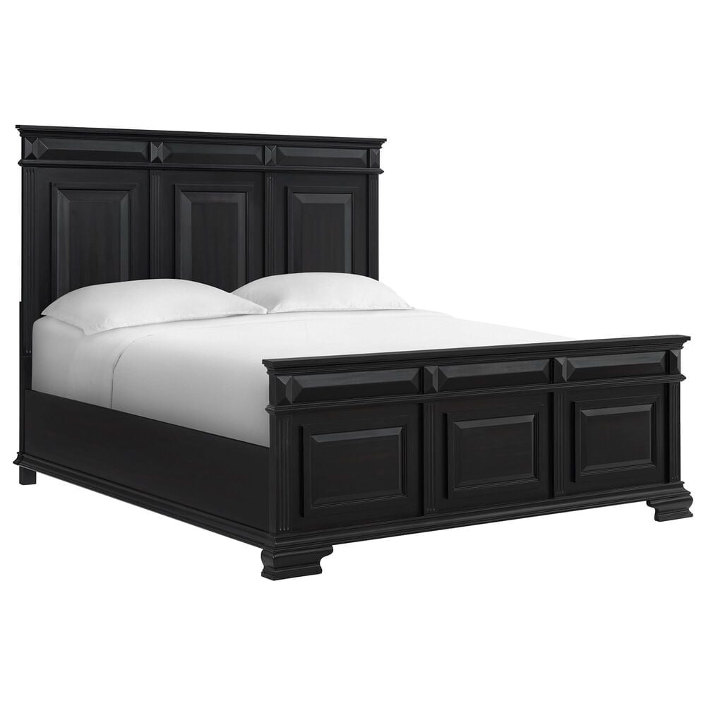 Mayberry Hill Passages 4-Piece King Panel Bedroom Set in Black, , large
