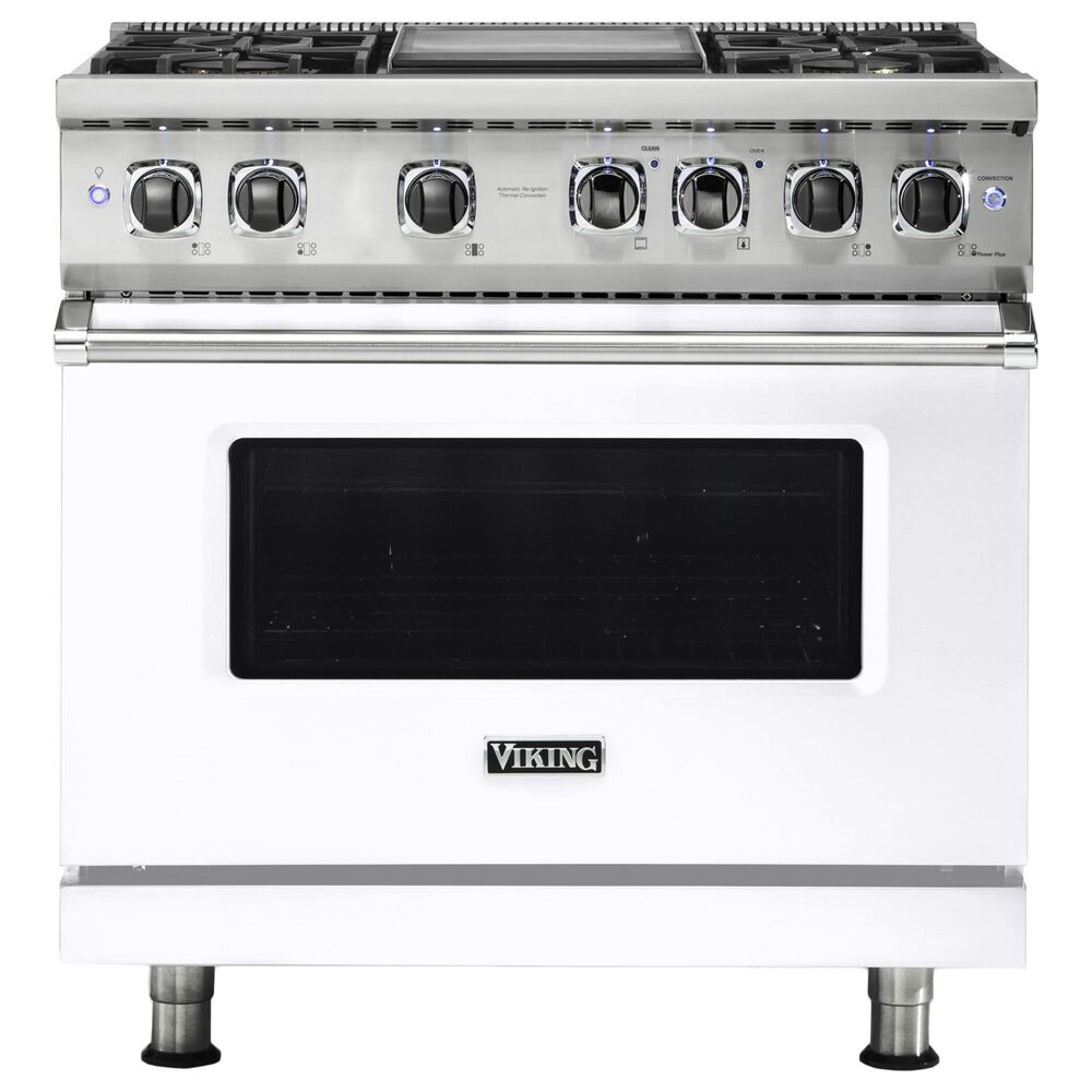 Viking Range 36" Liquid Propane Dual Fuel Range with 4-Burner in White, , large