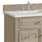 James Martin Vanities Lorelai 36" Single Vanity in Whitewashed Oak with 3 cm Lime Delight Quartz Top, , large