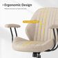 HOMLUX Mid Back Ergonomic Office Chair with Suede Leather in Beige, , large