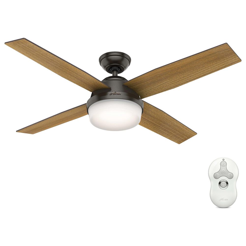 Hunter Dempsey 52" Ceiling Fan with Lights in Noble Bronze, , large