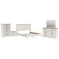 Ashley Linnocreek 5-Piece King Bedroom Set in White and Warm Brown, , large