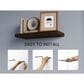 Hearth and Haven Ecco32" Floating Wall Shelf with Concealed Mounting in Dark Oak (Set of 2), , large