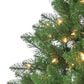 The Gerson Company 7.5" Pre-Lit Artificial Stone Pine with White Lights in Green, , large