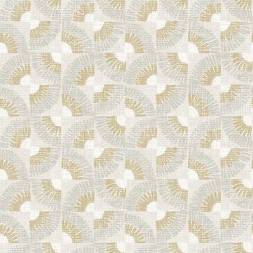 Tempaper Grasscloth Fans Peel & Stick Wallpaper in Canary Gold, , large