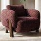 Furniture of America Premier Accent Chair in Burgundy Tweed, , large
