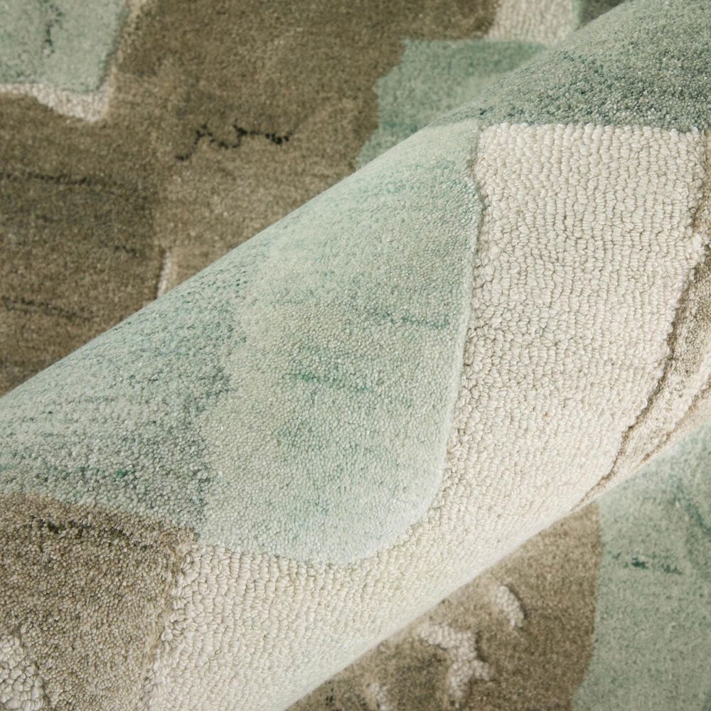 Feizy Kendall Brown and Green 5' x 8' Area Rug, , large