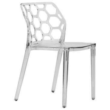 Leisuremod Dynamic Side Chair in Clear, , large