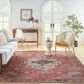 Nourison Grand Washables 4" x 6" Rust and Multicolor Area Rug, , large